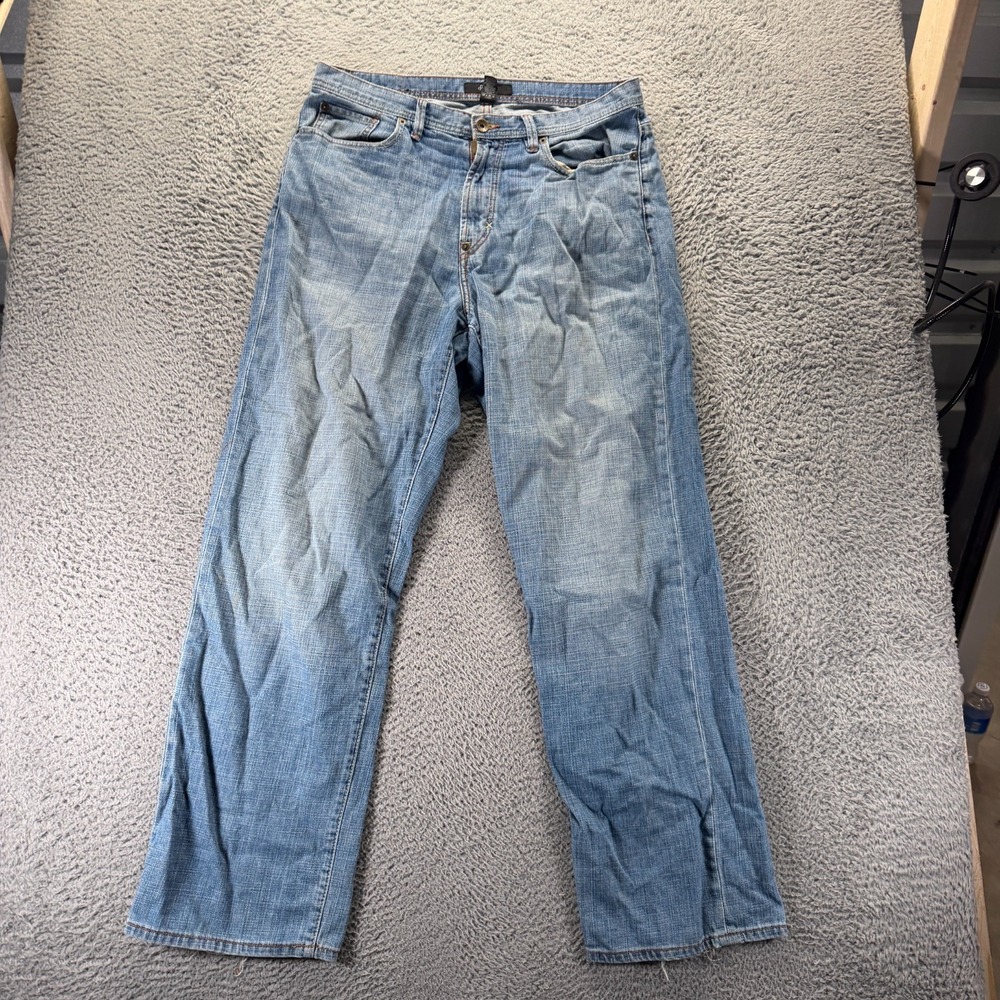 VTG Sean John Jeans Mens 34x34 Blue Cotton Denim Straight Faded Workwear Baggy
